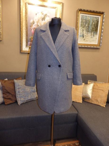 Damsky luxusny vlneny zimny kabat, 38