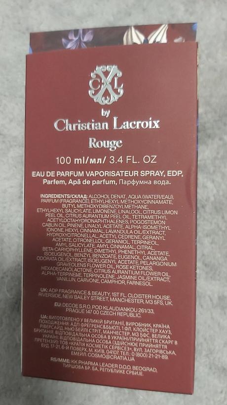 Christian lacroix rouge 100ml, 