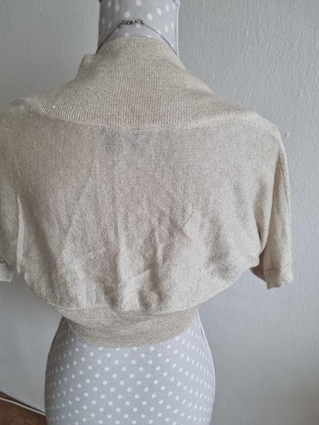 Krémové trblietavé bolerko m, m