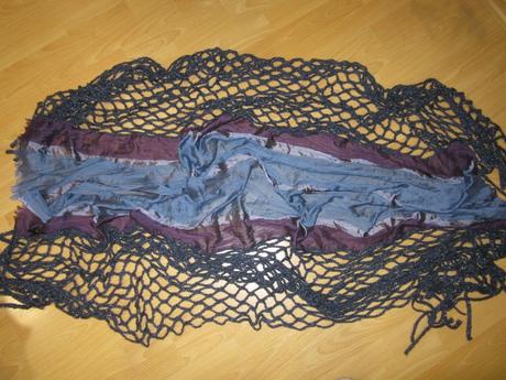 Dvojitá veľká šála-pončo,