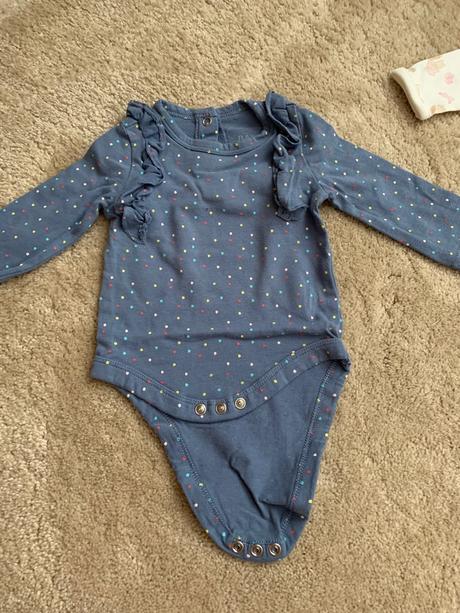 Body s dlhým rukávom 2ks h&m, veľkosť 62, h&m,62