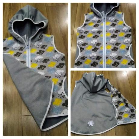 Softshellová vesta s vreckami a kapucňou, 74 - 140