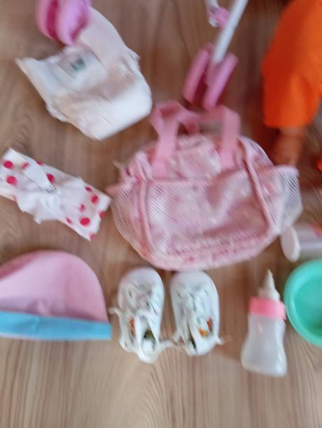 Bábika, kočiarik, doplnky, 