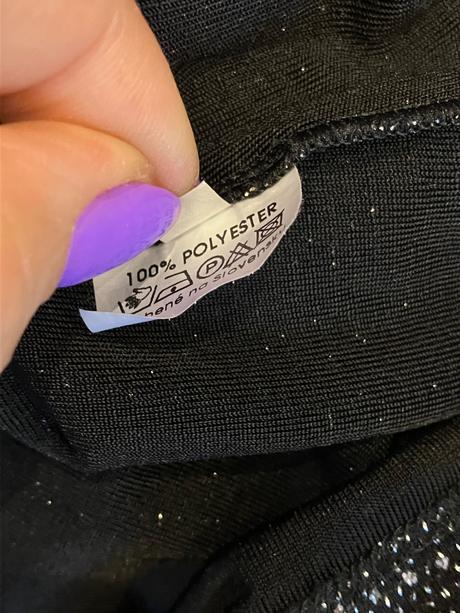 Dámsky elegantný trblietavý top čierny (40), l