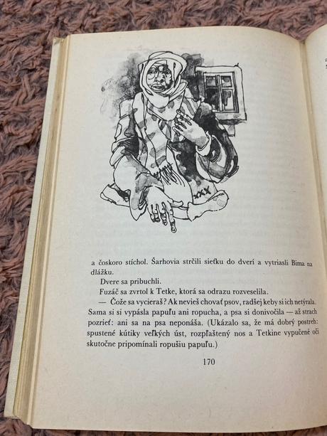 Krásna stará retro kniha biely bim čierne ucho,