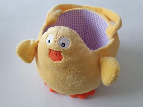 Veľkonočný plyšový košíček kuriatko, 