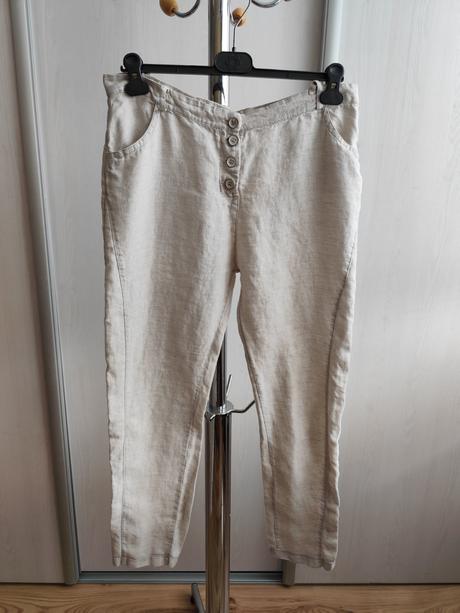 Ľanové nohavice, l