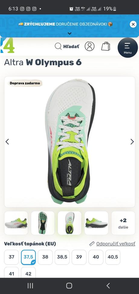 38 bežecké tenisky altra, 38