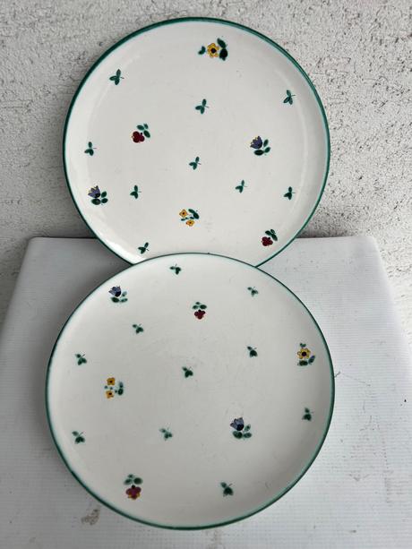 Gmundner luxusna keramika 2 plytke taniere kvety k,