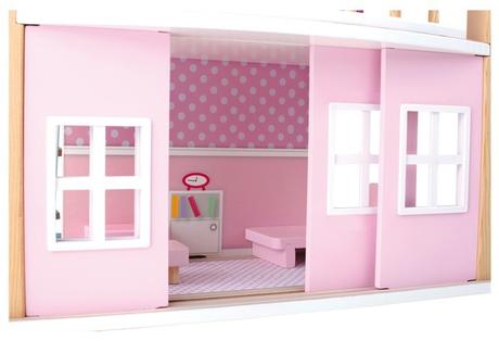 Small foot domček pre bábiky modrá strecha otočný,