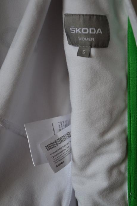 Softshelová mikina biela event zn. škoda, s