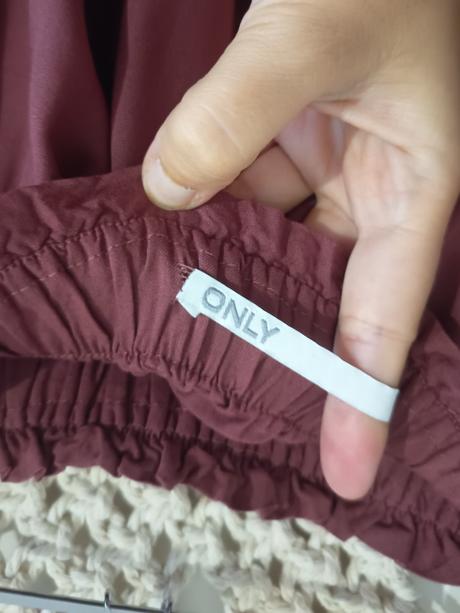 Burgundy midi šaty only, only,m