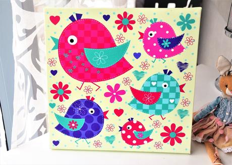 Obraz na stenu-vtáčiky-30x30cm, 