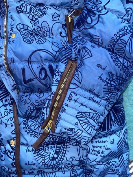 Zimná bunda modrá desigual v.38 top stav, desigual,38