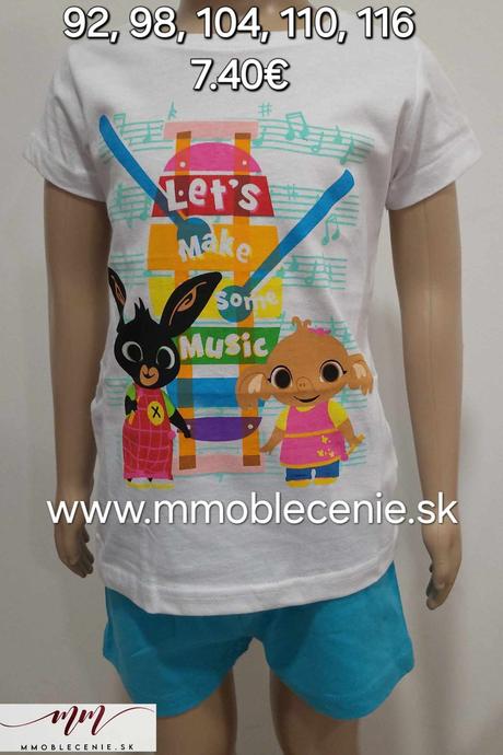 Pyžamo bing, disney,92 / 98 / 104 / 110 / 116