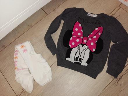 Pulovrík minnie 110 - 116, h&m,110