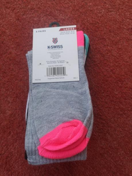 K-swiss dámske funkčné ponožky 4 páry 36-42, 36 / 38 / 40 / 42