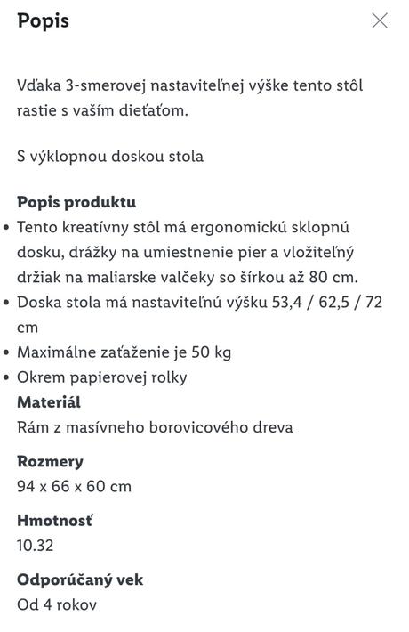 Detský stôl a lavička, 