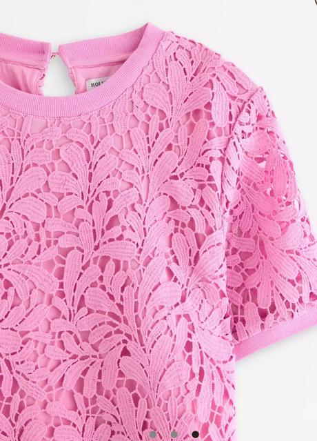 Vyšívaný top s krátkym rukávom, lindex,36 / s