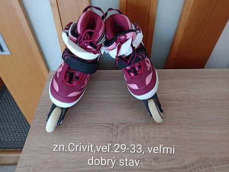 Dievč. rastúce kolieskové korčule crivit veľ.29-33, crivit,29