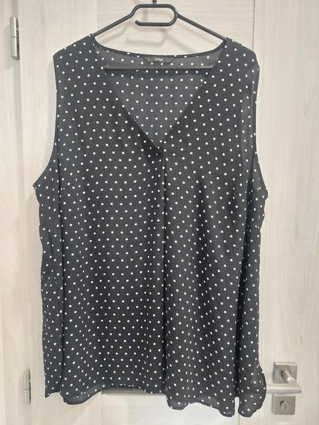 Elegantná bodkovaná blúzka george bez rukávov veľ., george,5xl
