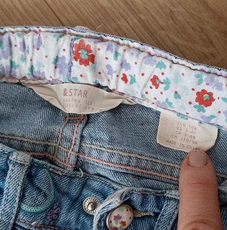 Dievčenské džínsy h&m, h&m,104