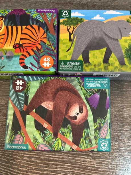 Mudpuppy detske puzzle - divoke zvierata,