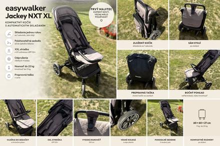 Easywalker jackey nxt xl, kompaktný na každý deň, easywalker,easywalker jackey xl