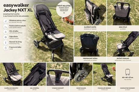 Easywalker jackey nxt xl, kompaktný na každý deň, easywalker,easywalker jackey xl