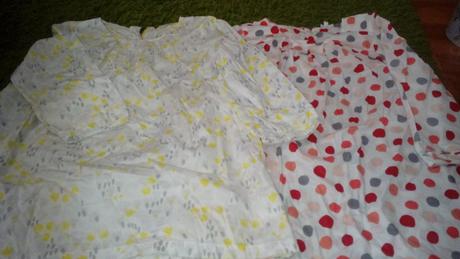 2x bavlená predĺžená blúza, cena spolu, vertbaudet,152