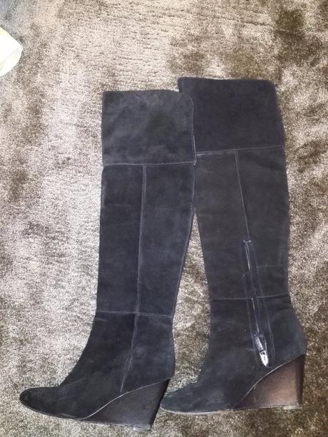 Kozene cizmy nad kolena, zara,39