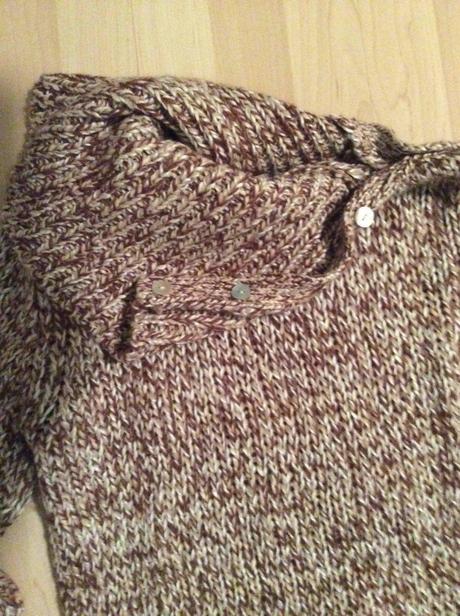 Melírovaný vlnený teplý rolák, m