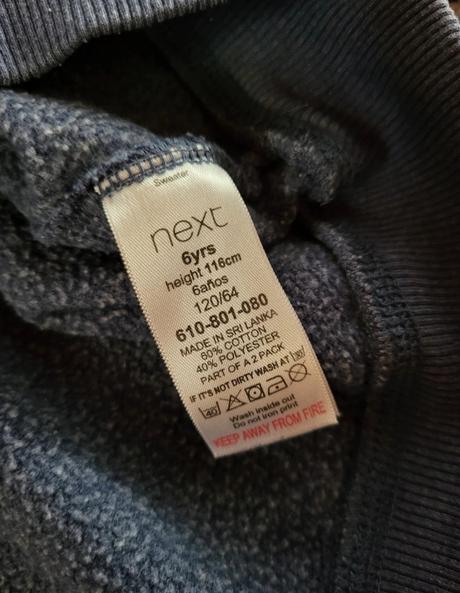 Mikina next na 6 rokov, next,116