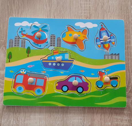 Vkladačka drevená - doprava, 