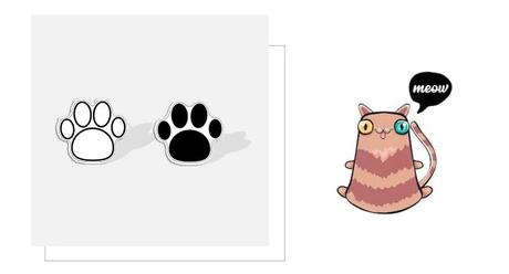 Nausnice paws dvojfarebne, 