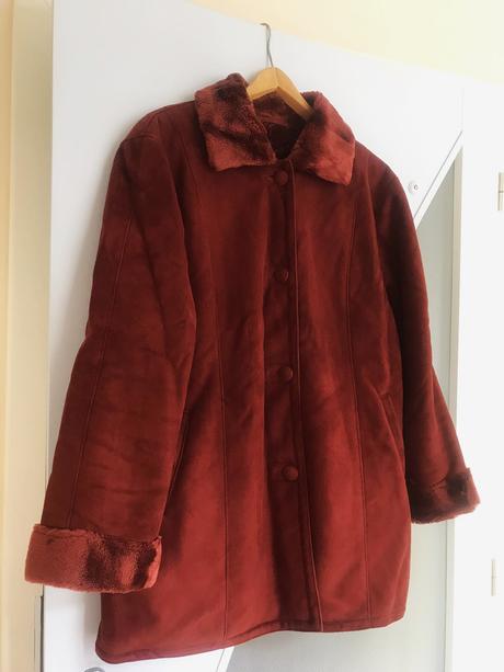 Syntetický teplý 3/4 kožuštek, xl