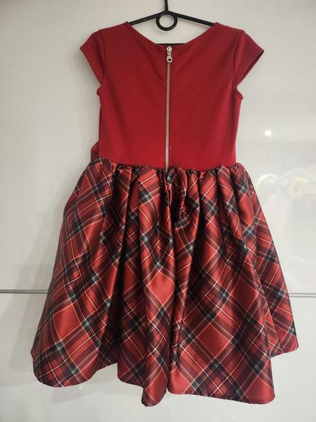 Vianočné/kárované šaty, h&m,122