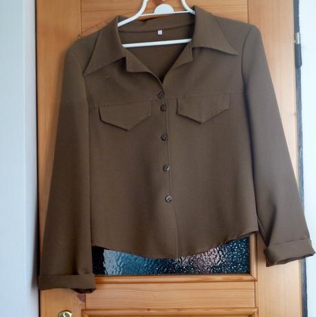 Hneda bluzka, tenke sacko, xl