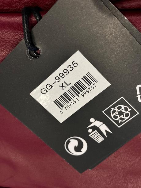 Dámske zateplené koženkové legíny bordové (xl), xl