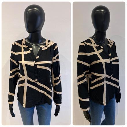 Dámska blúzka krémovo čierna street one (34), street one,xs