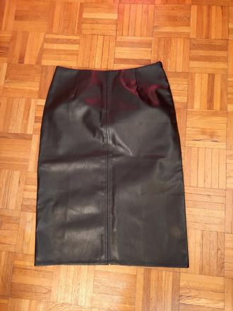 Dámska úzka koženková sukňa, xs