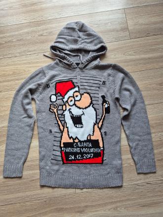 Vianočný pulóver so santom, s