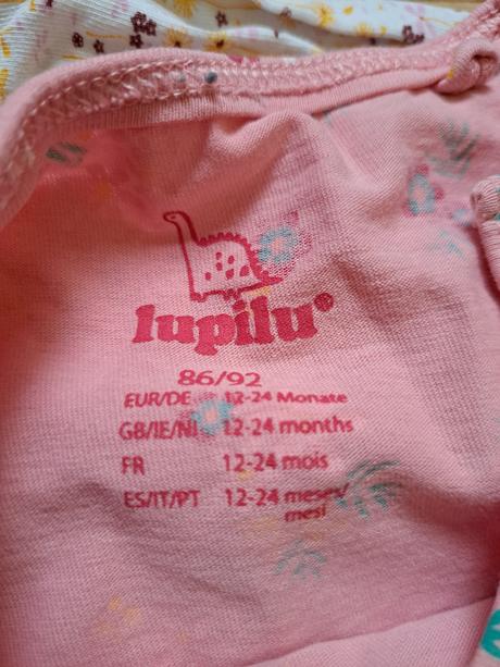 3 dievčenské tričká s dlhým rukávom, lupilu,92