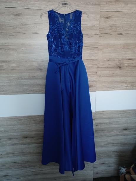 Nádherné satenove šaty s maxi sukňou, m