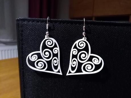 Náušnice srdiečko točky,