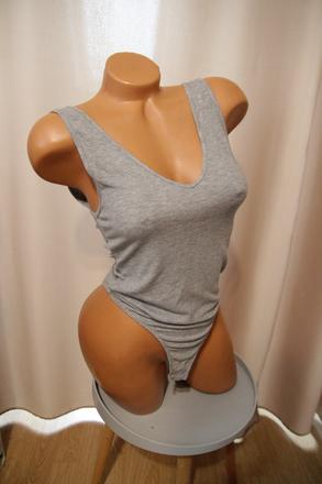 Šedý elastický body top h&m, s, h&m,s