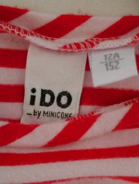 Pásikavé červeno biele tričko, motív, ido, 146-152, 152
