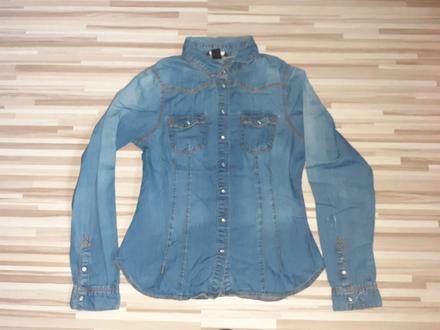 Riflová košela, h&m,164