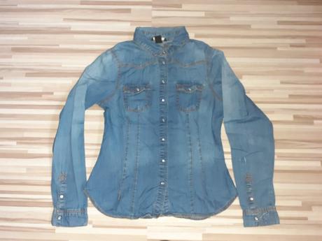 Riflová košela, h&m,164