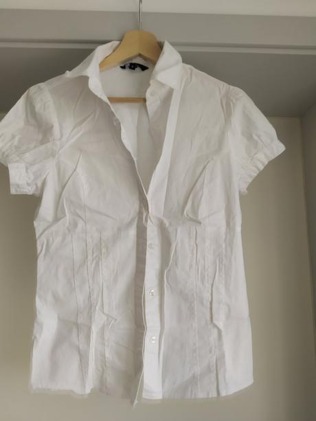 C279 biela bluzka  dva  x oblecena, papaya,s